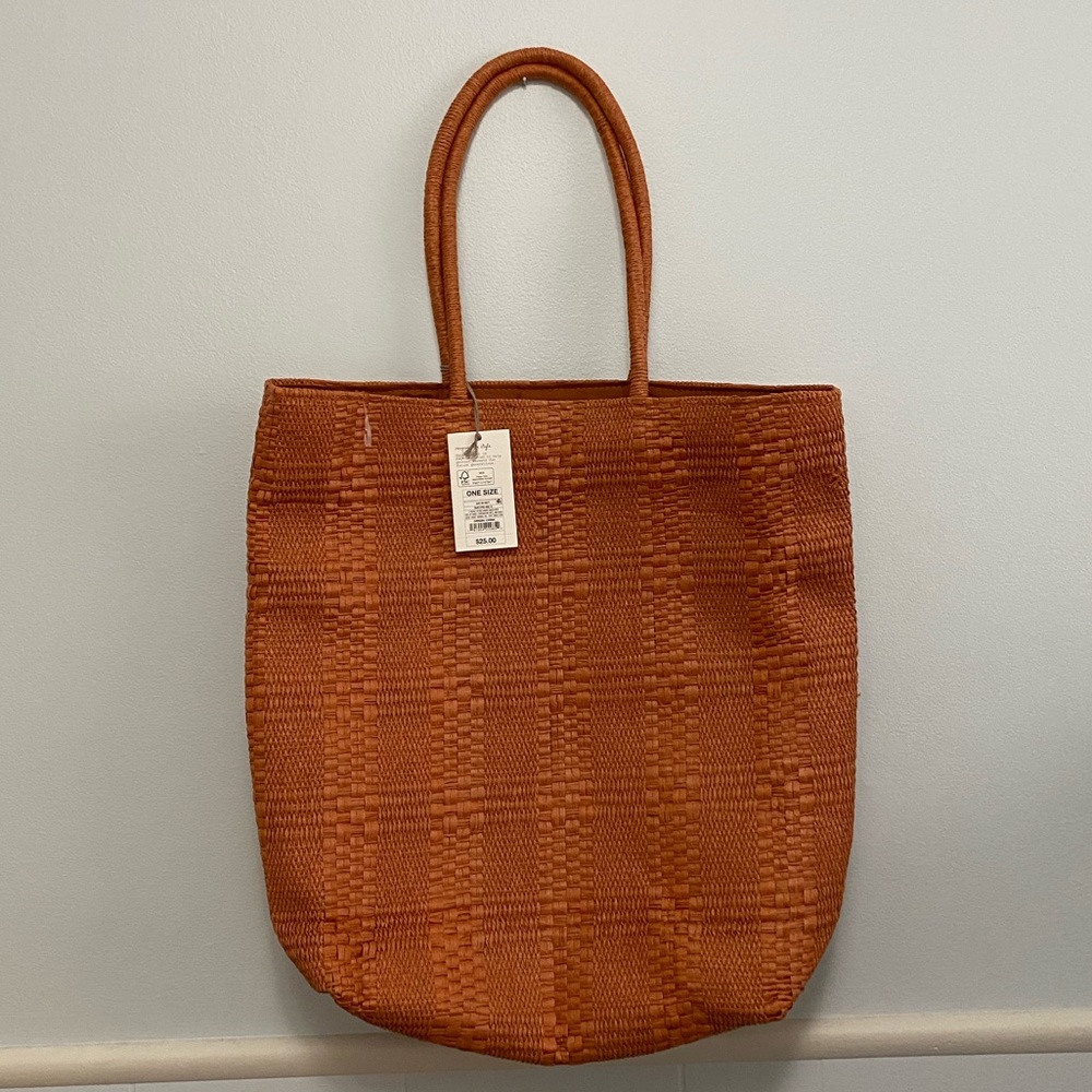 A New Day Orange / Rust Tote Bag NWT